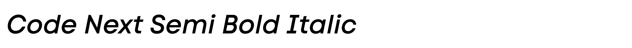 Code Next Semi Bold Italic image